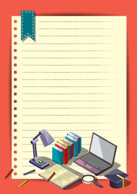 Yaratıcı rapor şablonu el ilanı broşür vektör kağıt tasarım şablonu için Infographics ve afiş