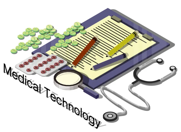 Ilustracja graficzna koncepcji medycznych informacji — Wektor stockowy
