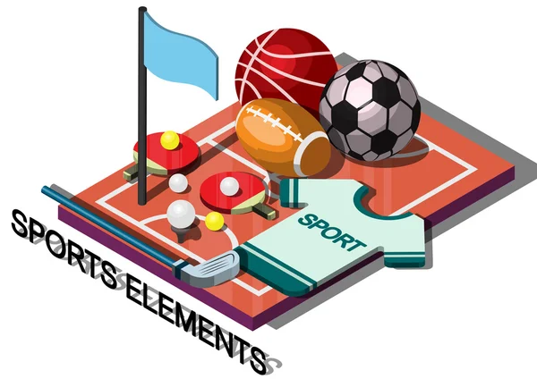 情報グラフィックのスポーツ装置概念図 — ストックベクタ