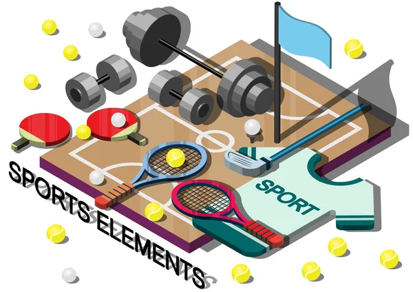Иллюстрация концепции информационно-графического спортивного оборудования — стоковый вектор