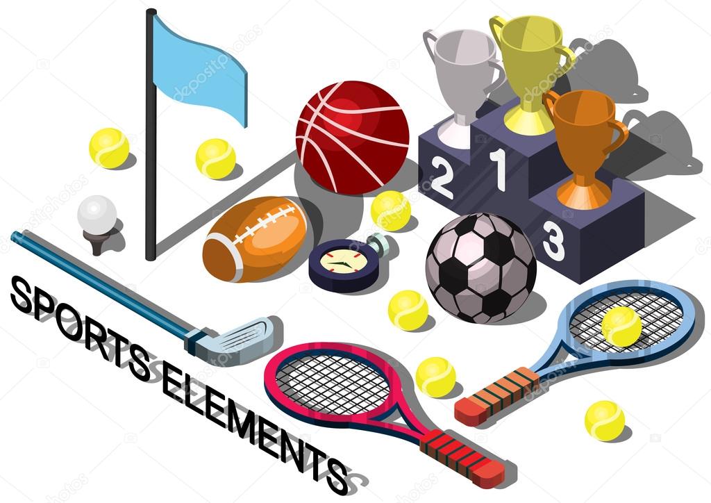 illustration of info graphic sports equipment concept