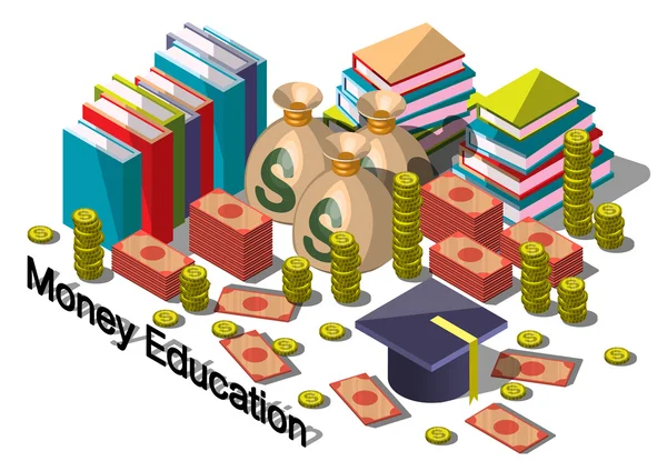 Illustration of info graphic money equipment concept — Stock Vector