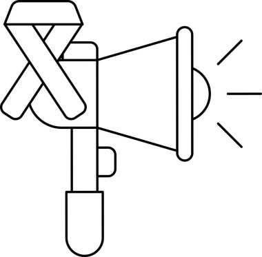 A microphone with a ribbon on it. The ribbon is for breast cancer awareness. The microphone is a symbol of speaking up and raising awareness