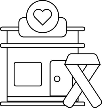 A building with a heart on it and a ribbon on the side. The ribbon is for breast cancer awareness