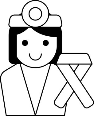 A woman in a white coat holding a ribbon. She is smiling. The ribbon is pink. The woman is a doctor