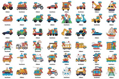 A collection of cartoon vehicles with the letters Z and X on them. The vehicles are in various sizes and colors, and they are scattered across the image. Scene is playful and whimsical