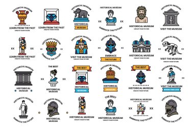 A collection of images of historical buildings and artifacts. The images are all black and white. The images include a statue of a man with a crown, a dinosaur, a building with a dome