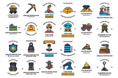 A collection of icons with the words 