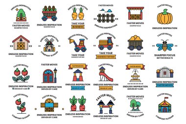 A collection of images of farm life and farm animals. The images include a train, a barn, a house, a car, a tractor, a pumpkin, a carousel, a carousel, a carousel, a carousel