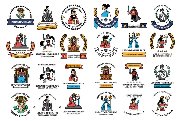 A collection of logos and symbols, including one that says 