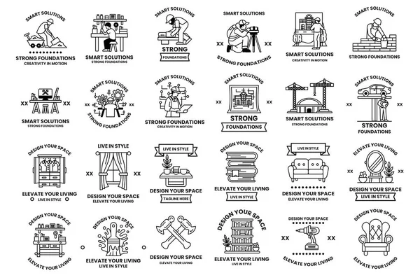 The image is a collection of black and white icons that are related to the concept of strength. The icons include a man with a hammer, a man with a book, a man with a car, and a man with a chair