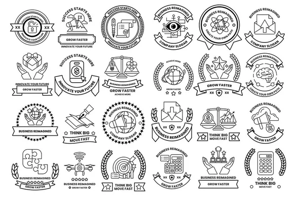 A collection of black and white symbols and shapes. Some of the shapes are circles and some are squares