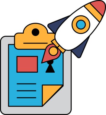 Üzerinde anahtar olan bir roket panonun üzerinde uçuyor. Roket görüntünün ana odak noktası, ama pano...