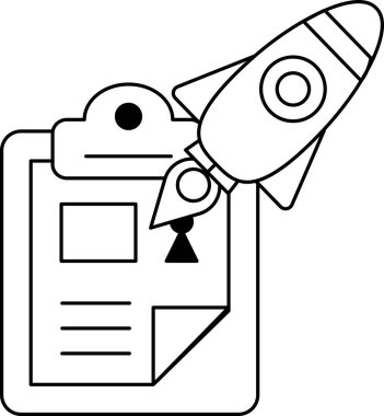 Üzerinde anahtar olan bir roket panonun üzerinde uçuyor. Roket görüntünün ana odak noktası, ama pano...