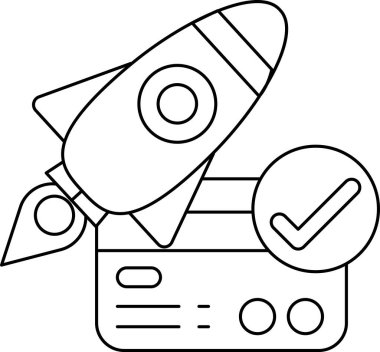 Üzerinde kontrol işareti olan bir roket gökyüzünde uçuyor. Roket gelişimin ve yeniliğin sembolü ve kontrol işareti de onay ya da başarıyı temsil ediyor. Heyecan ve başarı kavramı