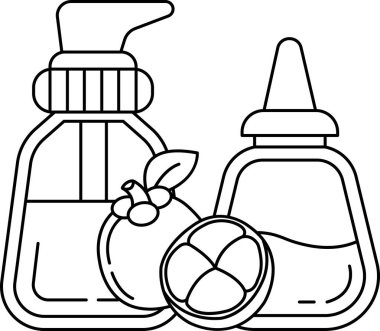 Bir şişe losyonla bir şişe güneş kremi yan yana konur. Losyon şişesi sol tarafta, güneş kremi ise sağ tarafta.