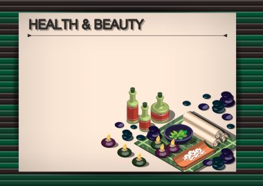 Yaratıcı Spa poster şablonu broşür vektör kağıt tasarım şablonu