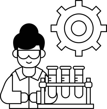 A man in a lab coat is holding a beaker. The image is about science and experimentation