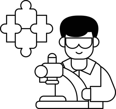 Bir adam bir ekipman parçası tutuyor ve gülümsüyor. Görüntü laboratuvarda çalışan bir bilim adamı hakkında.