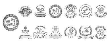 Çeşitli tasarım ve sembollere sahip bir rozet koleksiyonu. Rozetlerin bazılarının üzerinde bir ağaç, bazılarının ise bir kuşu var. Sahne yaratıcılık ve çeşitlilikten oluşur.