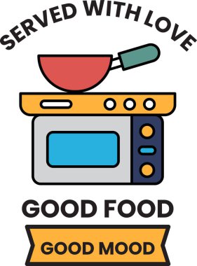 Üstünde spatula olan bir sobanın siyah beyaz görüntüsü. Görüntünün adı 