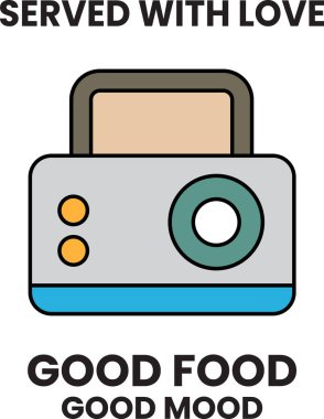 Kolu ve düğmesi olan bir telsiz. Radyo siyah ve beyazdır. Radyonun adı 