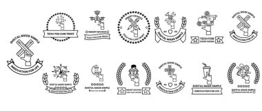 El, ağaç ve kuş gibi çeşitli sembol ve logolardan oluşan bir koleksiyon beyaz bir arkaplanda sergilenmektedir. Koleksiyonun başlığı 