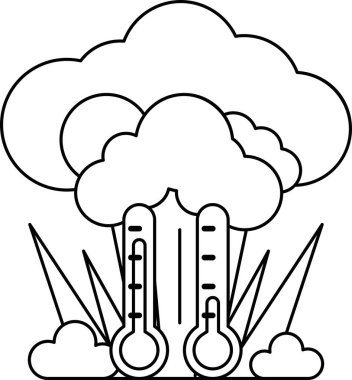 Bulutlu bir günde iki termometre. Termometreler çimenlere yerleştirilir ve gökyüzündeki bulutlar karanlık ve uğursuzdur. Sahne önsezi ve huzursuzluklardan biridir.