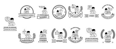 Çeşitli aktiviteler yapan çocukların bir dizi siyah beyaz görüntüsü. Resimlere 