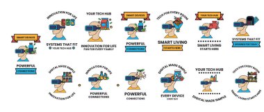 Sanal gerçeklik gözlüğü takan insanların görüntüleri. Resimler 