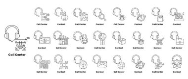 Curl Center için sembol ve simge koleksiyonu. Görüntü siyah ve beyazdır ve çeşitli şekil ve tasarımlara sahiptir.