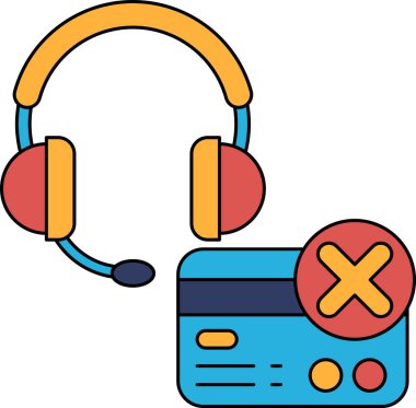 Beyaz arka planda kırmızı X olan siyah beyaz bir kulaklık çizimi. Kulaklıkla hayal kırıklığı ya da tatminsizlik kavramı