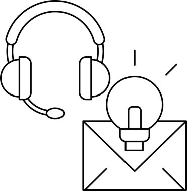 Mikrofonu ve kulaklığı olan bir bitki çizimi. Bu çizim, bir müzisyeni veya kayıt stüdyosunu temsil edebilecek mikrofon ve kulaklıklı bir bitkinin çizimi.