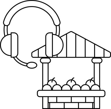 Kulaklık takan ve üzerinde 