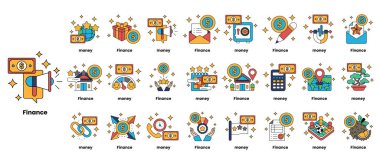 Finans kelimesini heceleyen bir dizi nokta ve çizgi. Noktalar ve çizgiler çapraz bulmacaya benzer bir şekilde sıralanmış.