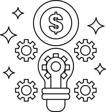 Bir dolar işareti dişlinin üstündedir. Viteslerin hepsi farklı boyutlarda ve daire şeklinde dizilmiş. Para kavramı ve dişlilerin birlikte çalışması bir şeyler yaratmak için.