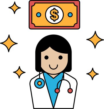 Bir kadın gülümsüyor ve elinde bir dolar banknot tutuyor. Bir dolarlık banknot kafasının üstünde.