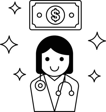 Bir kadın gülümsüyor ve elinde bir dolar banknot tutuyor. Bir dolarlık banknot kafasının üstünde.