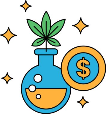 Cam kavanozdaki bitkinin üstünde bir dolar işareti var. Dolar işareti bir çemberle çevrili.