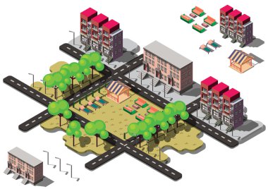bilgi grafik Kentsel şehir kavramı çizimi