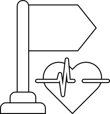 Kalbi olan bir tabela ve 