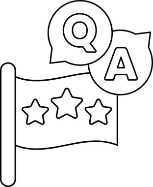 Üç yıldızlı bir bayrak ve soru işareti. Bayrak siyah ve beyaz. Bayrak bir vatanseverlik ve gurur sembolüdür.