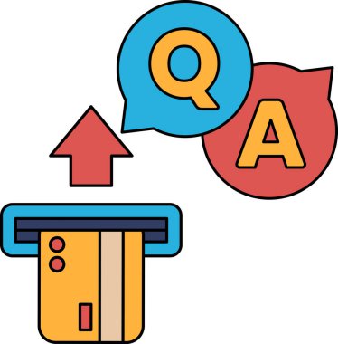 Üzerinde soru işareti ve A olan bir kredi kartının siyah beyaz görüntüsü. Bir şey isteme ya da bilgi arama kavramı