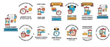 Görüntü, farklı saat tasarımlarının bir koleksiyonudur. Her saatin farklı bir rengi ve tasarımı var, ama hepsinin zaman kavramı aynı.