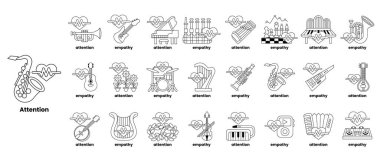Soyut sembol ve şekillerden oluşan bir koleksiyon. Semboller birbiri ile örtüşen ve örtüşmeyen bir şebekeye yerleştirilmiş. Sahne yaratıcılık ve hayal gücünün bir parçasıdır.