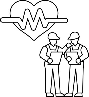İki adam yan yana duruyordu, biri elinde bir dosya tutuyordu. İmaj, iş yerinde takım çalışmasının ve işbirliğinin öneminin bir göstergesidir. Erkek kıyafetleri.