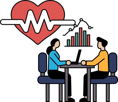 Bir adam ve bir kadın önlerinde dizüstü bilgisayarla bir masada oturuyorlar. Adam, kadının elini tutuyor. İki insan arasındaki samimiyet ve bağlantı kavramı