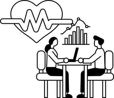 Bir adam ve bir kadın önlerinde dizüstü bilgisayarla bir masada oturuyorlar. Adam, kadının elini tutuyor. İki insan arasındaki samimiyet ve bağlantı kavramı