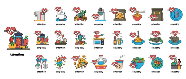 Görüntü, ortasında bir kalp olan yemek ve mutfak eşyaları koleksiyonu. Kalp, meyve, sebze, kaşık ve kase gibi çeşitli gıda maddeleriyle çevrilidir.