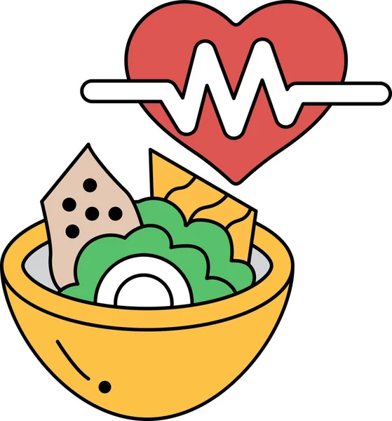 Üzerinde kalp olan bir kase yemek. Kalp, 